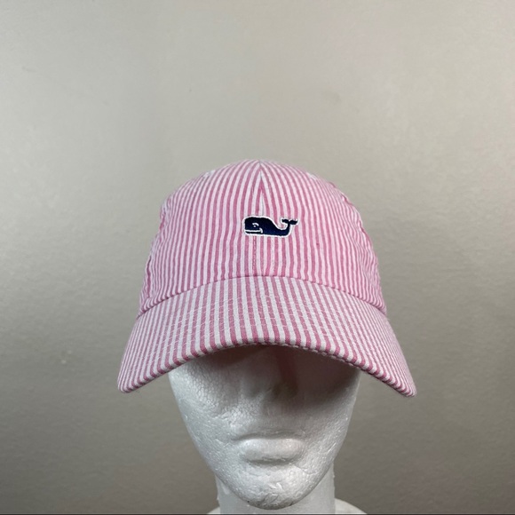 Vineyard Vines Pink Striped Whale Hat OSFM - Picture 1 of 6